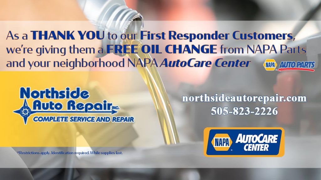 1stResponderNAPAOilChangepostNorthside Northside Auto Repair auto repair NAPA