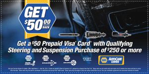 Save $50 on NAPA Steering and Suspension components