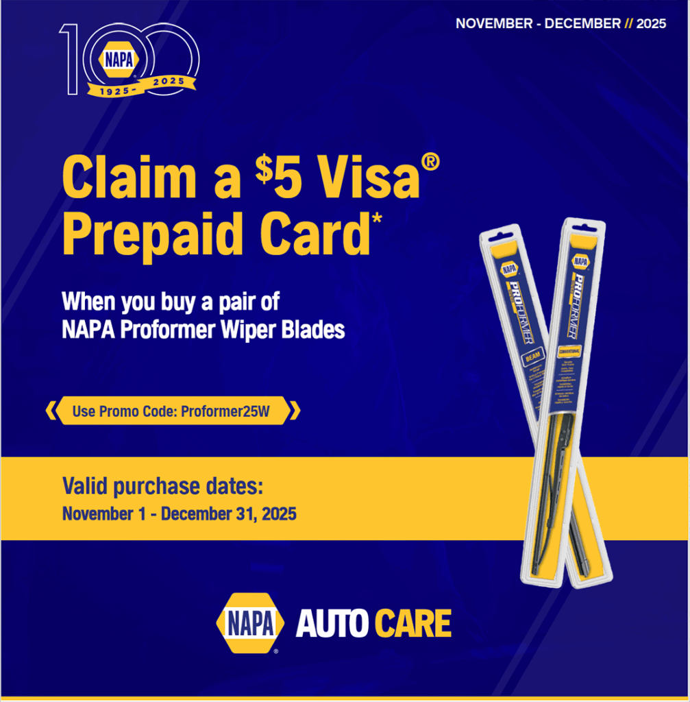 NAPA Proformer Windshield Wipers offer